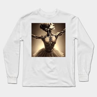 Ballet Skeleton Gothic Dancing Ballet Long Sleeve T-Shirt